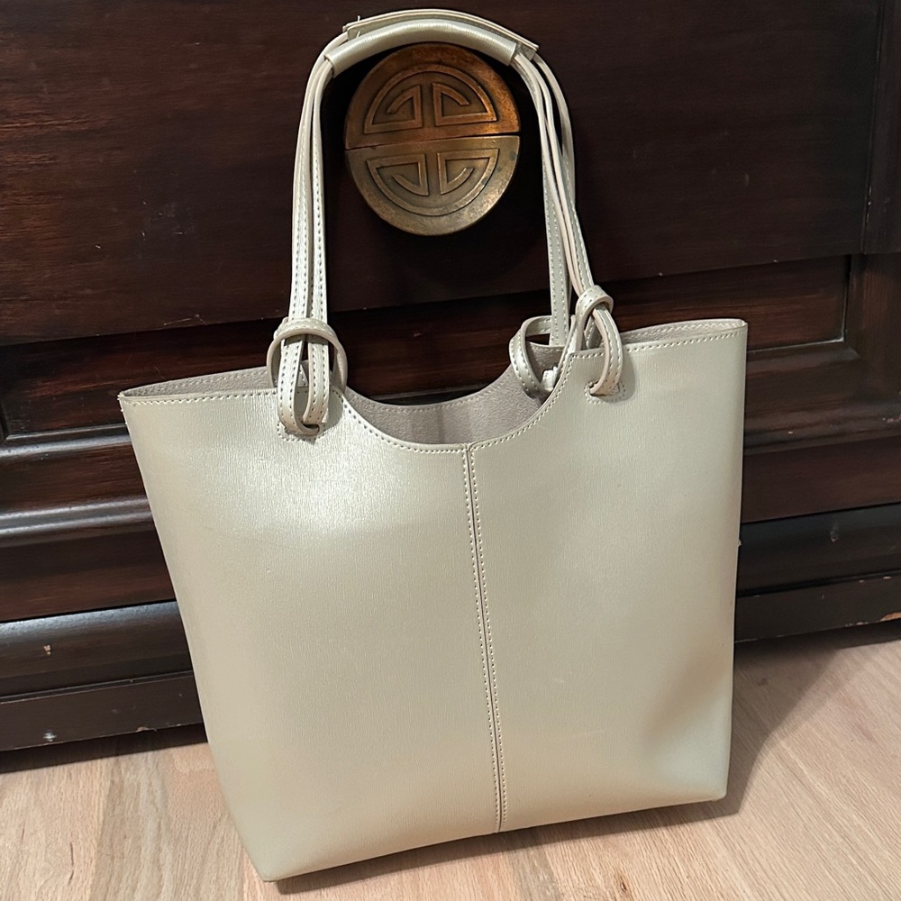 Neiman Marcus Elegant Cream Tote Bag